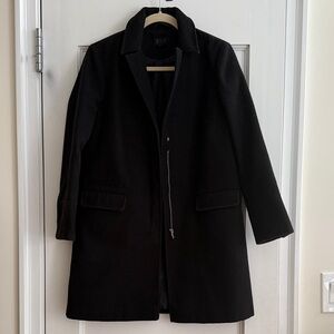 Topshop Classic Black Pea Coat - Size US 4
